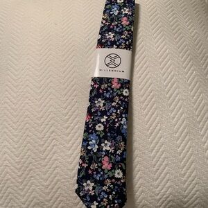 Millennium Navy Floral Tie